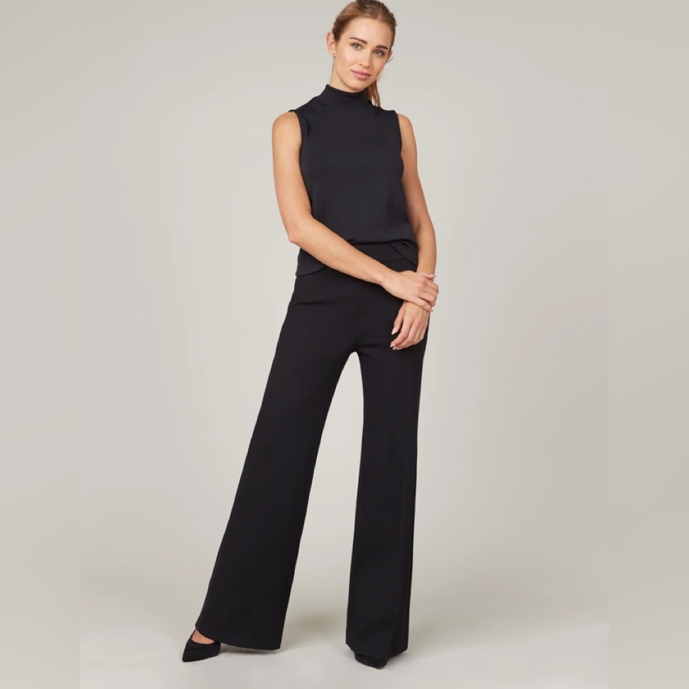 Perf Wide Leg Ponte Pants petite
